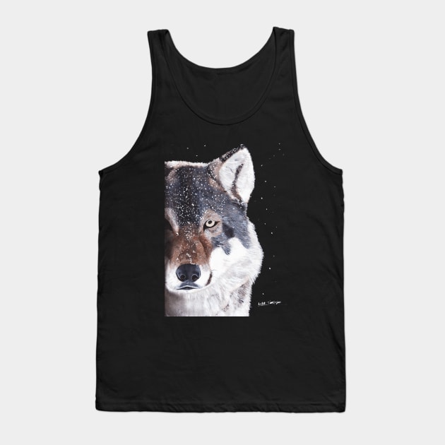 Wolf Face Tank Top by lucafon18